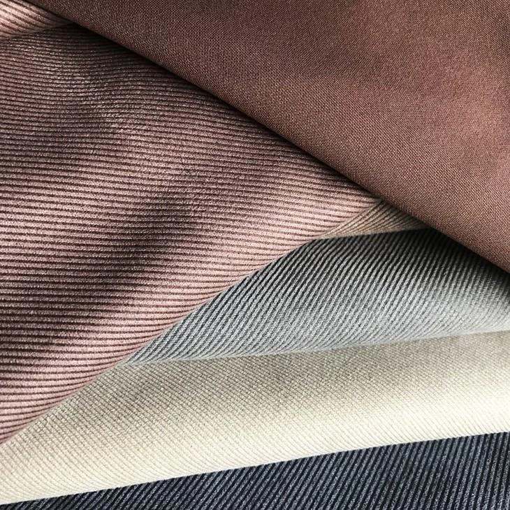 Stripe Faux Suede Fabric