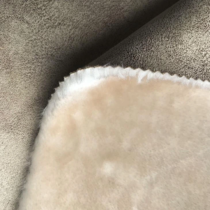 Suede Bronzed With Fur Fabric