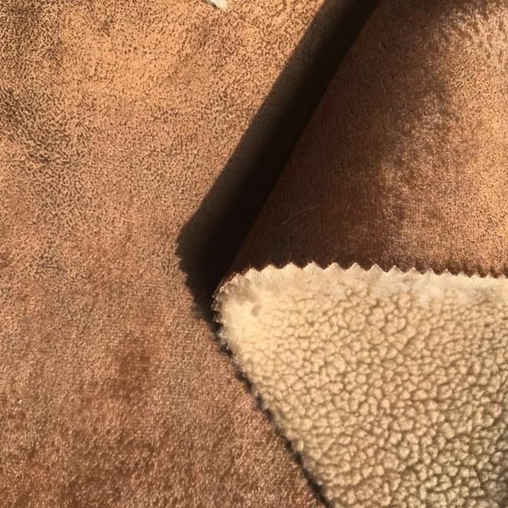 Synethic Suede Sherpa Fur Fabric